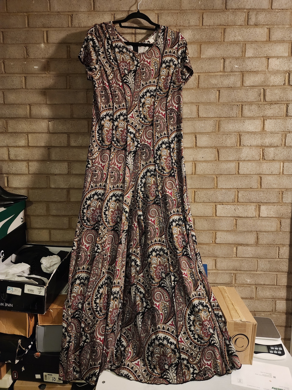 Cato's Multicolor Paisley Wide-Leg Jumpsuit with Short Sleeves